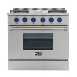 Kucht 36 In. 5.2 Cu. Ft. Professional All Gas Range In Stainless Steel And Accents (KRG3609U) Shop By Brand