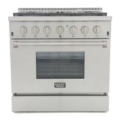 Shop By Brand Kucht 36 In. 5.2 Cu. Ft. Professional All Gas Range In Stainless Steel (KRG3618U)