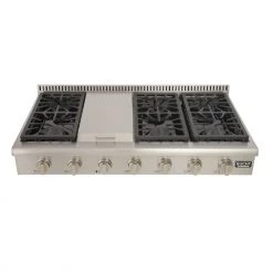 Shop By Brand Kucht 48 In. 6 Burner Gas Stovetop In Stainless Steel (KRT481GU)