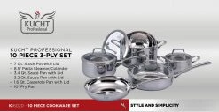 Kucht Professional 10 Piece Stainless Steel Cookware Set (K16020) 30 Kucht Professional 10 Piece Stainless Steel Cookware Set (K16020)