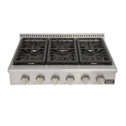 Kucht 36 In. 6 Burner Gas Stovetop In Stainless Steel (KRT361GU) Shop By Brand