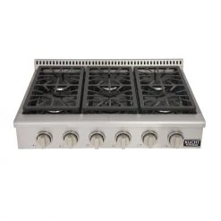 Kucht 36 In. 6 Burner Gas Stovetop In Stainless Steel (KRT361GU) Shop By Brand