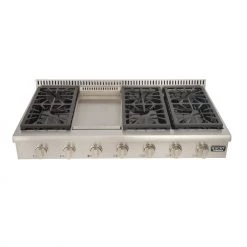 Shop By Brand Kucht 48 In. 6 Burner Gas Stovetop In Stainless Steel (KRT481GU)