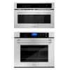 ZLINE Kitchen And Bath ZLINE Stainless Steel 30 In. Built-in Convection Microwave Oven And 30 In. Single Wall Oven With Self Clean (2KP-MW30-AWS30) 2-Piece Kitchen Packages