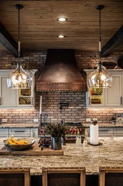Premier Copper Products Shop By Brand Premier Copper 36 In. Correa Wall Mounted Range Hood In Hammered Copper