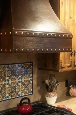 Premier Copper Products Shop By Brand Premier Copper 36 In. Correa Wall Mounted Range Hood In Hammered Copper