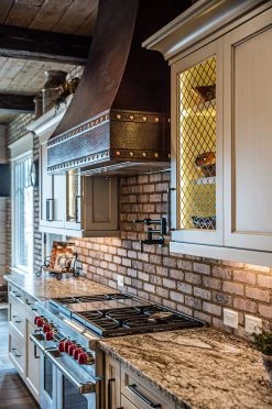 Premier Copper Products Shop By Brand Premier Copper 36 In. Correa Wall Mounted Range Hood In Hammered Copper