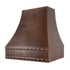 Premier Copper Products Shop By Brand Premier Copper 36 In. Correa Wall Mounted Range Hood In Hammered Copper