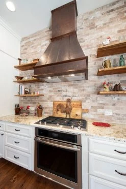 Premier Copper Products Shop By Brand Premier Copper 38 In. Euro Wall Mounted Range Hood In Hammered Copper