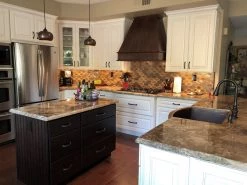 Premier Copper Products Shop By Brand Premier Copper 38 In. Euro Wall Mounted Range Hood In Hammered Copper