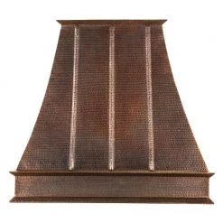Premier Copper Products Shop By Brand Premier Copper 38 In. Euro Wall Mounted Range Hood In Hammered Copper