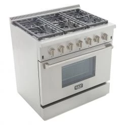 Kucht 36 In. 5.2 Cu. Ft. Freestanding Dual Fuel Range In Stainless Steel (KRD366F) Shop By Brand