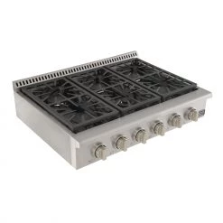Kucht 36 In. 6 Burner Gas Stovetop In Stainless Steel (KRT361GU) Shop By Brand