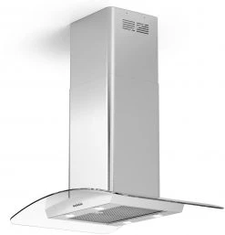Shop By Brand Forté Cortivo Island Mount Glass Canopy Range Hood With 600 CFM In Stainless Steel