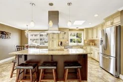 Shop By Brand Forté Cortivo Island Mount Glass Canopy Range Hood With 600 CFM In Stainless Steel