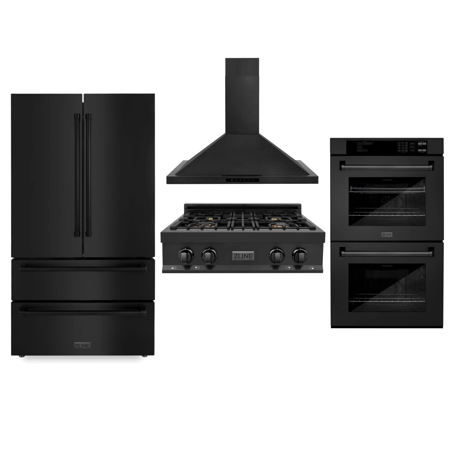 ZLINE Kitchen And Bath ZLINE Kitchen Package With Black Stainless Steel Refrigeration, 30 In. Rangetop, 30 In. Range Hood And 30 In. Double Wall Oven (4KPR-RTBRH30-AWD) 4-Piece Kitchen Packages 1 ZLINE Kitchen And Bath ZLINE Kitchen Package With Black Stainless Steel Refrigeration, 30 In. Rangetop, 30 In. Range Hood And 30 In. Double Wall Oven (4KPR-RTBRH30-AWD) 4-Piece Kitchen Packages