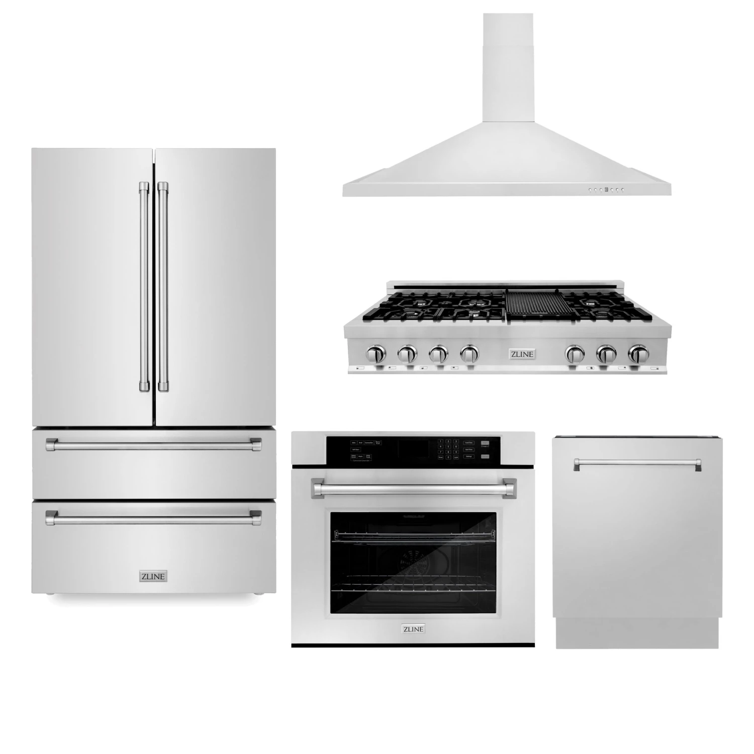 ZLINE Kitchen And Bath 5-Piece Kitchen Packages ZLINE Kitchen Package With Refrigeration, 48 In. Stainless Steel Rangetop, 48 In. Range Hood, 30 In. Single Wall Oven And 24 In. Tall Tub Dishwasher (5KPR-RTRH48-AWSDWV) 1 ZLINE Kitchen And Bath 5-Piece Kitchen Packages ZLINE Kitchen Package With Refrigeration, 48 In. Stainless Steel Rangetop, 48 In. Range Hood, 30 In. Single Wall Oven And 24 In. Tall Tub Dishwasher (5KPR-RTRH48-AWSDWV)