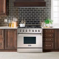 Shop By Brand Kucht 36 In. 5.2 Cu. Ft. Professional All Gas Range In Stainless Steel (KRG3618U)