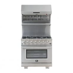 Shop By Brand Forno Capriasca 36 In. 5.36 Cu. Ft. Professional Freestanding Range With Gas Stove And Gas Oven (FFSGS6260-36)