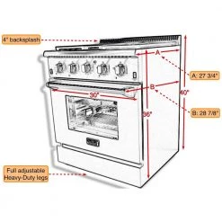 Kucht 30 In. 4.2 Cu. Ft. Professional All Gas Range In Stainless Steel (KRG3080U) 19 Kucht 30 In. 4.2 Cu. Ft. Professional All Gas Range In Stainless Steel (KRG3080U)
