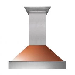 ZLINE Kitchen And Bath Shop By Brand ZLINE Ducted DuraSnow Stainless Steel Range Hood With Copper Shell (8654C)
