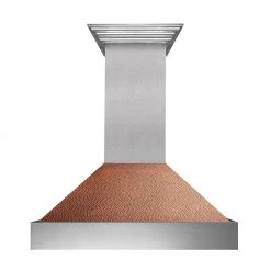 ZLINE Kitchen And Bath Shop By Brand ZLINE Ducted DuraSnow Stainless Steel Range Hood With Hand-Hammered Copper Shell (8654HH)