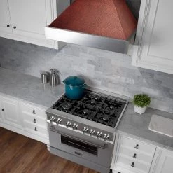 ZLINE Kitchen And Bath Shop By Brand ZLINE Ducted DuraSnow Stainless Steel Range Hood With Hand-Hammered Copper Shell (8654HH)
