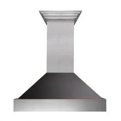 ZLINE Kitchen And Bath ZLINE Ducted DuraSnow Stainless Steel Range Hood With Oil Rubbed Bronze Shell (8654ORB)