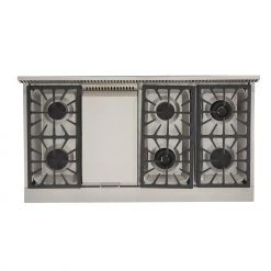 Shop By Brand Kucht 48 In. 6 Burner Gas Stovetop In Stainless Steel (KRT481GU)