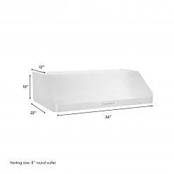 ZLINE Kitchen And Bath ZLINE Alpine Series Ducted Under Cabinet Range Hood In Stainless Steel (ALP10UC)