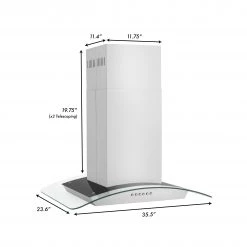 ZLINE Kitchen And Bath ZLINE Alpine Series Convertible Island Mount Range Hood In Stainless Steel (ALP70IS)