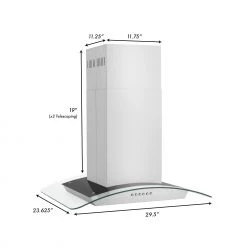 ZLINE Kitchen And Bath ZLINE Alpine Series Convertible Island Mount Range Hood In Stainless Steel (ALP70IS)
