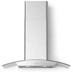 Shop By Brand Forté Cortivo Wall Mount Glass Canopy Range Hood With 600 CFM In Stainless Steel