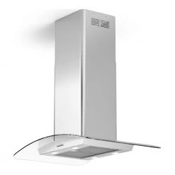 Shop By Brand Forté Cortivo Wall Mount Glass Canopy Range Hood With 600 CFM In Stainless Steel