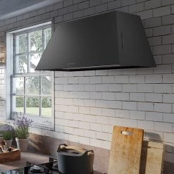 Shop By Brand Faber Chloe Wall Mount Range Hood With Size Options In Black Matte