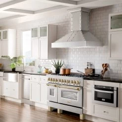 ZLINE Kitchen And Bath ZLINE Autograph Edition 48 In. 6.0 Cu. Ft. Dual Fuel Range With Gas Stove And Electric Oven In Stainless Steel With Accents (RAZ-48)