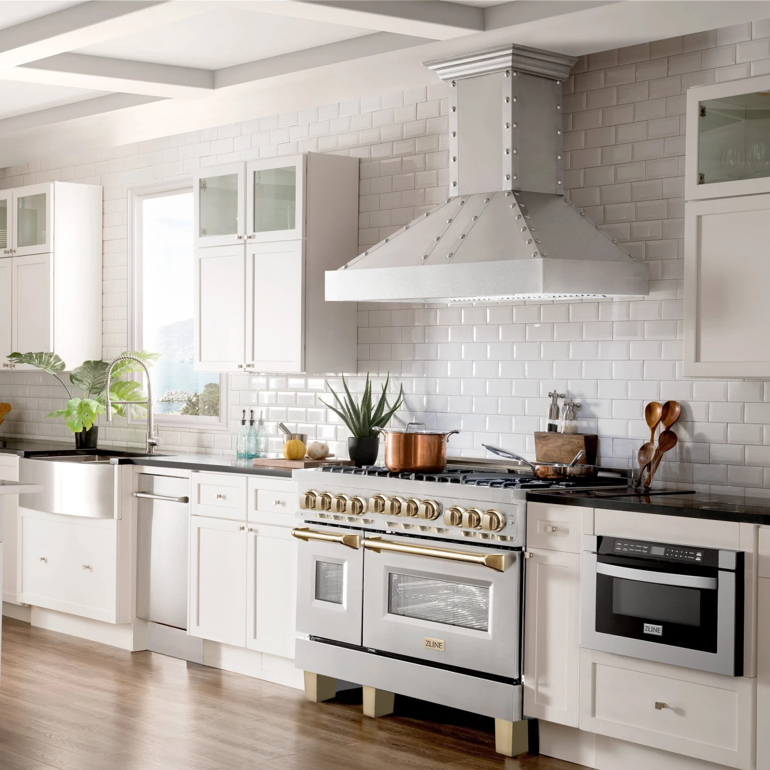 ZLINE Kitchen And Bath ZLINE Autograph Edition 48 In. 6.0 Cu. Ft. Range With Gas Stove And Gas Oven In Stainless Steel With Accents (RGZ-48) Shop By Style 2 ZLINE Kitchen And Bath ZLINE Autograph Edition 48 In. 6.0 Cu. Ft. Range With Gas Stove And Gas Oven In Stainless Steel With Accents (RGZ-48) Shop By Style