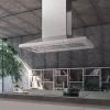 Faber Dama Isola Island Mount Range Hood With Sizing Options In Stainless Steel Shop By Brand