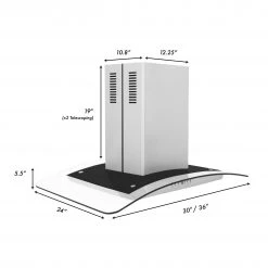 ZLINE Kitchen And Bath Shop By Brand ZLINE Island Mount Range Hood In Stainless Steel & Glass (GL5i)