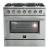 Forno Galiano Gold Professional - 36 Inch 5.32 Cu.ft. Freestanding All Gas Range (FFSGS6244-36)
