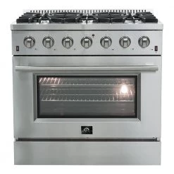 Forno Galiano Gold Professional - 36 Inch 5.32 Cu.ft. Freestanding All Gas Range (FFSGS6244-36)
