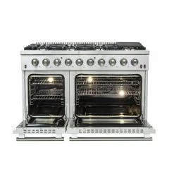 Shop By Brand Forno Galiano Professional 48 In. 6.58 Cu. Ft. Range With Gas Stove And Gas Oven In Stainless Steel (FFSGS6244-48)