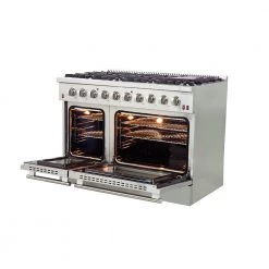 Shop By Brand Forno Galiano Professional 48 In. 6.58 Cu. Ft. Range With Gas Stove And Gas Oven In Stainless Steel (FFSGS6244-48)