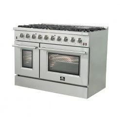 Shop By Brand Forno Galiano Professional 48 In. 6.58 Cu. Ft. Range With Gas Stove And Gas Oven In Stainless Steel (FFSGS6244-48)