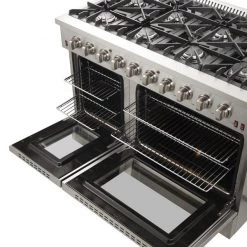 Shop By Brand Forno Galiano Professional 48 In. 6.58 Cu. Ft. Range With Gas Stove And Gas Oven In Stainless Steel (FFSGS6244-48)