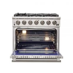 Shop By Brand Forno Capriasca 36 In. 5.36 Cu. Ft. Professional Freestanding Range With Gas Stove And Gas Oven (FFSGS6260-36)