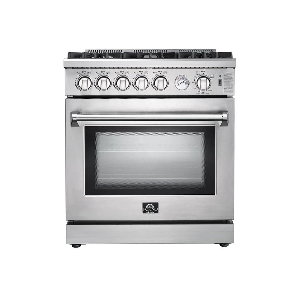 Forno Lseo - Professional 30 In. 4.23 Cu. Ft. Freestanding Range With Gas Stove And Gas Oven (FFSGS6275-30) 1 Forno Lseo - Professional 30 In. 4.23 Cu. Ft. Freestanding Range With Gas Stove And Gas Oven (FFSGS6275-30)