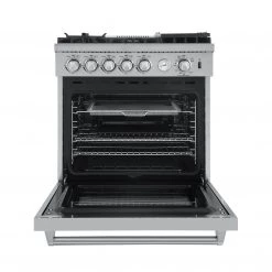 Forno Lazio 30 In. 4.23 Cu. Ft. All Gas Range With 5 Sealed Burner, Air Fryer, And Griddle In Stainless Steel (FFSGS6276-30) Shop By Brand