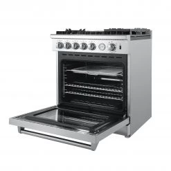 Forno Lazio 30 In. 4.23 Cu. Ft. All Gas Range With 5 Sealed Burner, Air Fryer, And Griddle In Stainless Steel (FFSGS6276-30) Shop By Brand