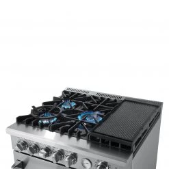 Forno Lazio 30 In. 4.23 Cu. Ft. All Gas Range With 5 Sealed Burner, Air Fryer, And Griddle In Stainless Steel (FFSGS6276-30) Shop By Brand